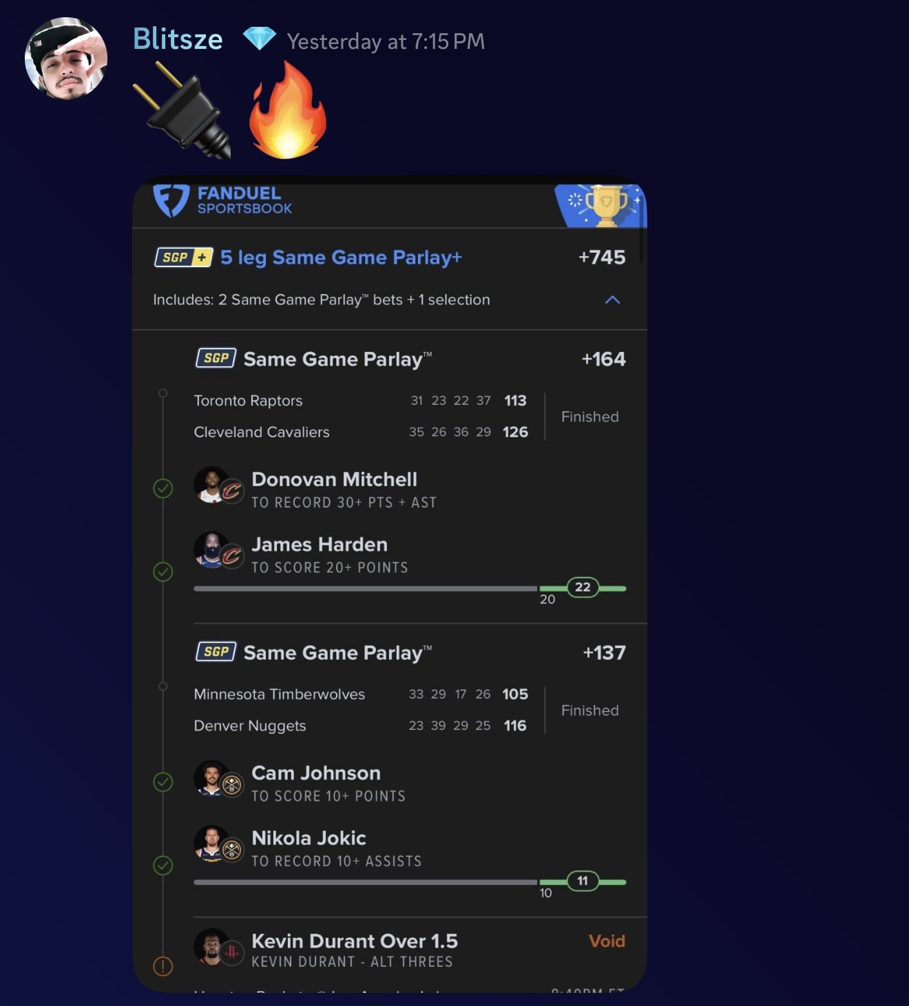 Blitsze 5-leg SGP+ cashed